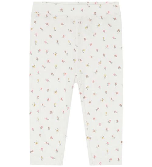 Hust and Claire Leggings - Bambus - Ludo - Ivory m. Blomster