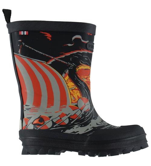 Viking Gummistøvler - Jolly Print - Black/Sun