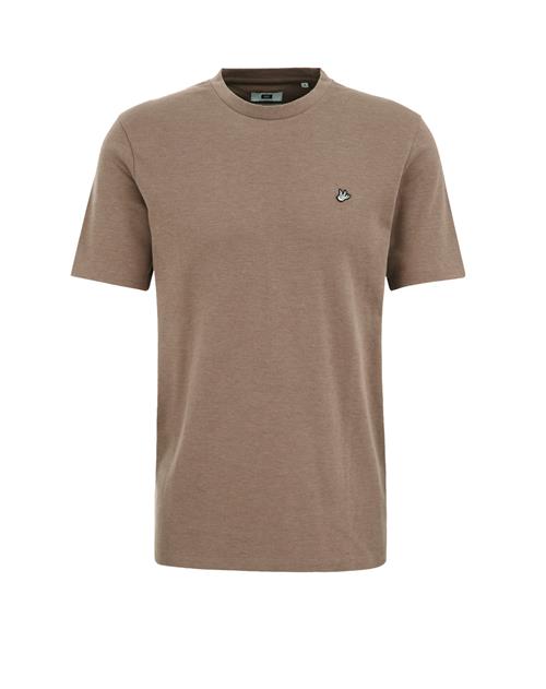 Se WE Fashion Bluser & t-shirts  lysebeige / brokade / sort hos About You