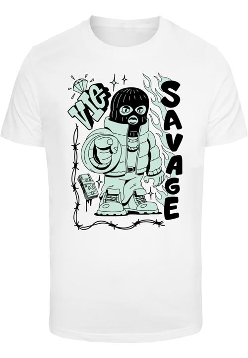 Mister Tee Bluser & t-shirts 'Savage Balaclava'  mint / sort / hvid
