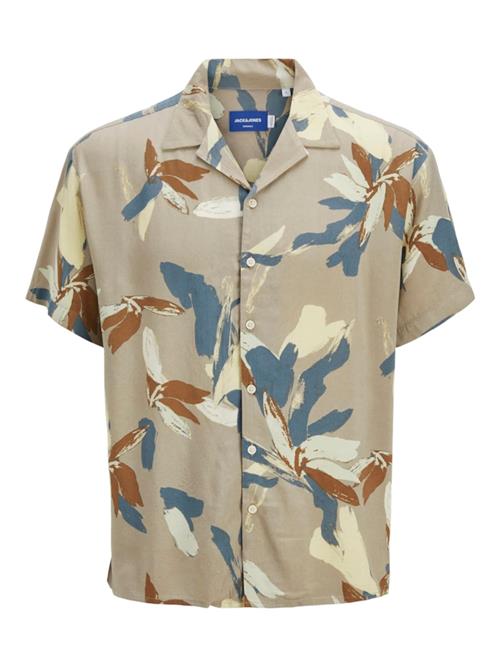 JACK & JONES Skjorte  beige / blå / brun / taupe