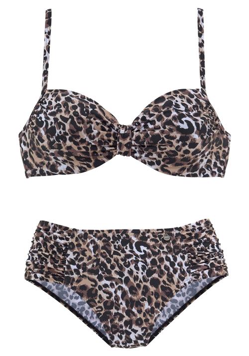 LASCANA Bikini  lyseblå / brun / cappuccino / sort