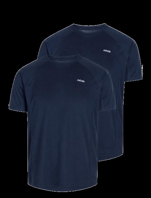 ZEBDIA | Men Sports T-Shirt/Chest Print 2-Pack | XL