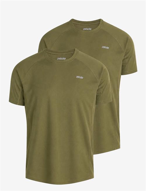 ZEBDIA | Men Sports T-Shirt/Chest Print 2-Pack | S
