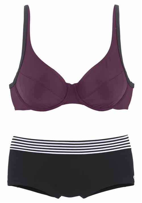 s.Oliver Bikini  lilla / sort / hvid