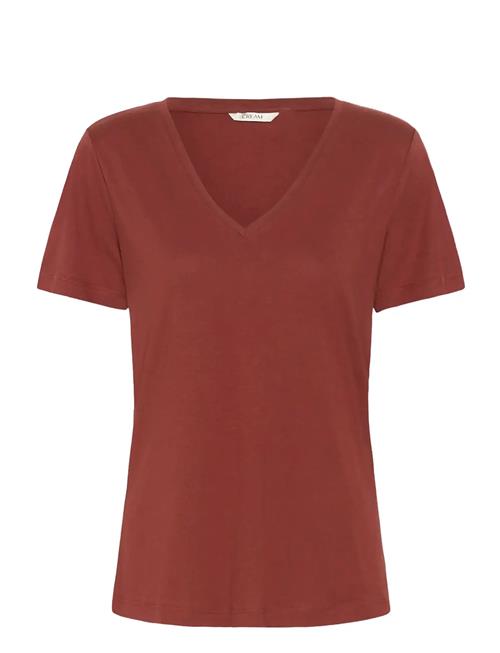 Cream | Crnaia Deep V-Neck T-Shirt | L
