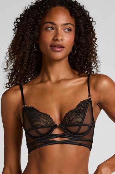 Hunkemöller Amel Longline Bøjle-BH Uden Puder Sort