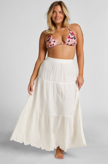 Hunkemöller Broderet nederdel Hvid
