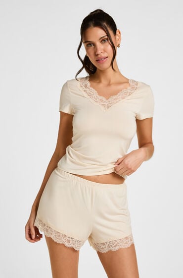 Hunkemöller Pyjamas Sæt Nana Hvid