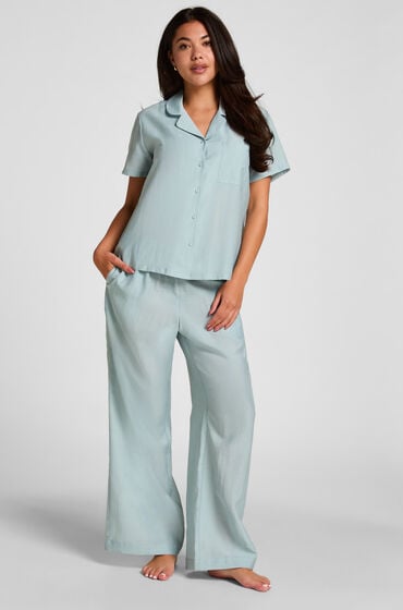 Hunkemöller Pyjamasbukser Crinkled Blå