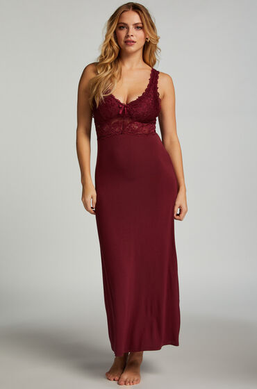 Hunkemöller Natkjole Nora Lace Long Lilla