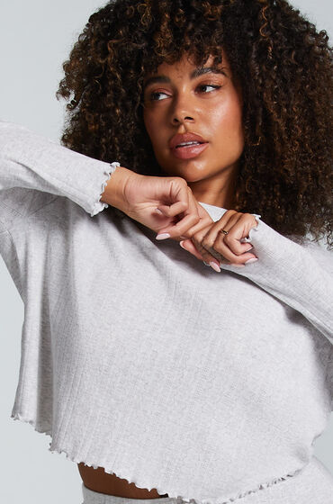Hunkemöller Pyjamas Top Pointelle Beige