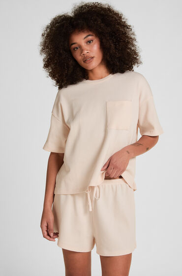 Hunkemöller Short Waffle Lyserød