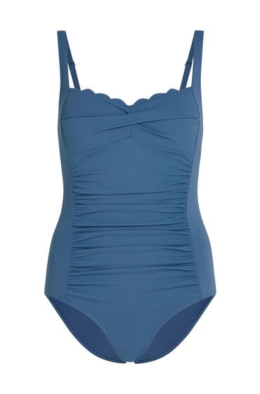 Hunkemöller Badedragt Shaping Scallop Blå