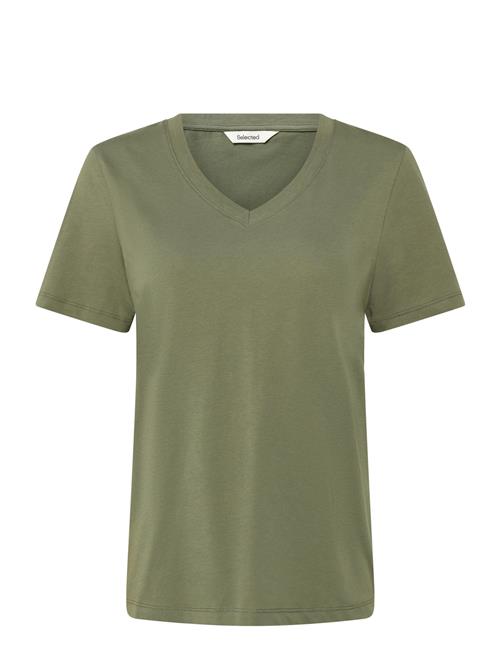 Selected | Slwessential Ss V-Neck Tee Noos | XXL
