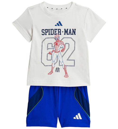 adidas Performance Shortssæt - Marvel - Hvid/Royal Blue m. Spide