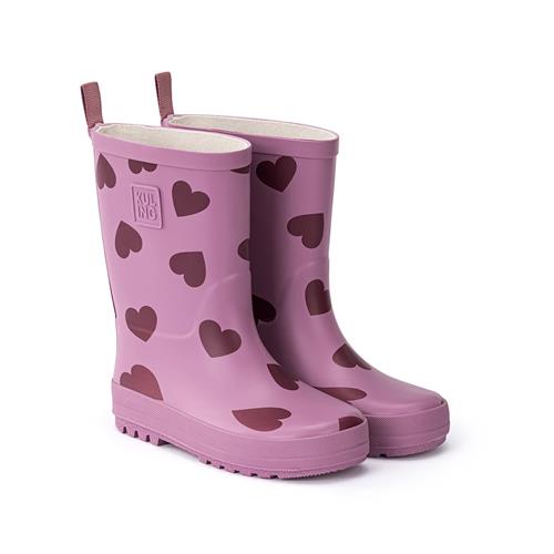Kuling Viken Gummistøvler Mauve Hearts  Mauve Hearts-31 EU  Lyserød  31 EU  Drenge, Piger