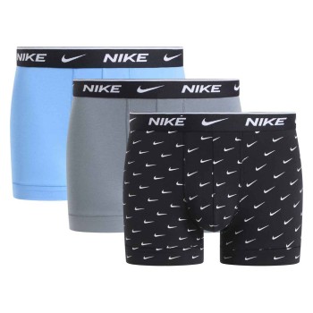 Nike 6P Everyday Essentials Cotton Stretch Trunk Blå/Grå bomuld Medium Herre