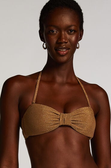 Hunkemöller Bandeau bikinitop Goldie Shimmer Gul