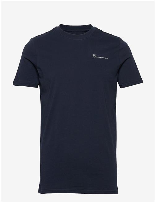 Knowledge Cotton Apparel | Regular Trademark Chest Print T-Shi | L