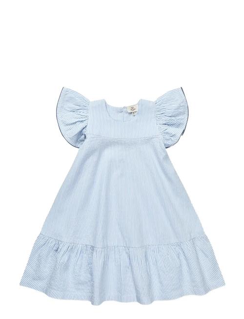 Copenhagen Colors | Seersucker Dress W. Frill Sleeves | 104