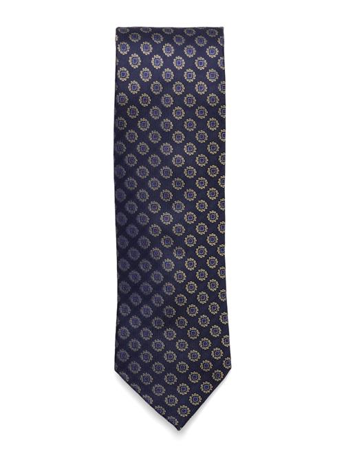 AN IVY | Navy Woven Flower Silk Tie | ONE SIZE