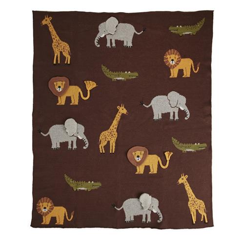 RICE Babytæppe Chocolate Brown  Chocolate Brown S  Brun  S  Drenge, Piger