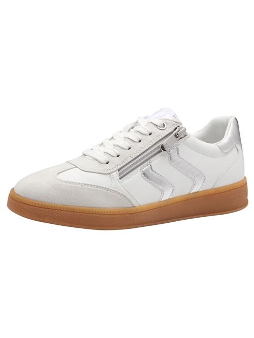 MARCO TOZZI Sneaker low  lysegrå / sølv / hvid