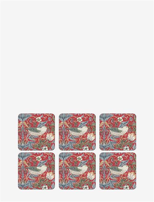 Morris & Co | Coasters Strawberry Thief  6-P | ONE SIZE