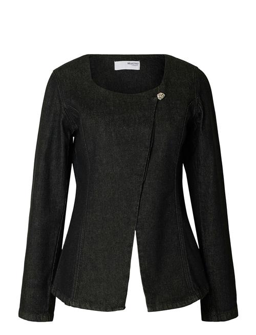 Selected | Slfcora U-Neck Fitted Denim Blazer | 36