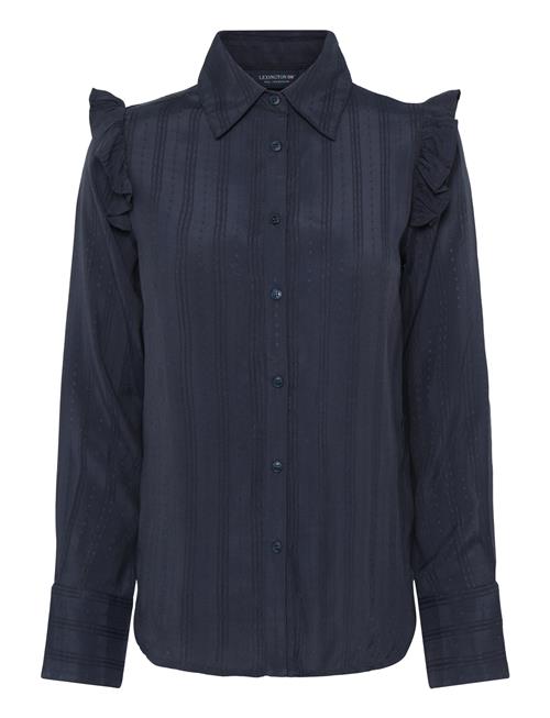 Lexington Clothing | Jacquard Weave Ruffle Blouse | XS
