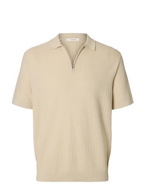 Selected | Slmcran Ss Knit Structure Zip Polo Noos | XL
