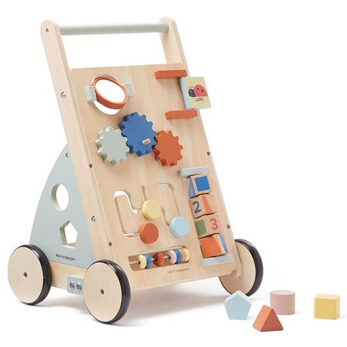 Kid's Concept Edvin Lære-gå-vogn Beige 0-3 Y      Drenge, Piger