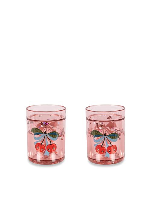 Konges Sløjd 2-pak Glitterkopper Cherry Bow  Cherry Bow One Size  Blå  One Size  Drenge, Piger
