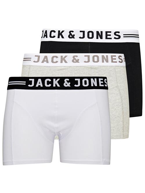 Jacks & Jones Boksershorts 'Sense'  grå-meleret / sort / hvid