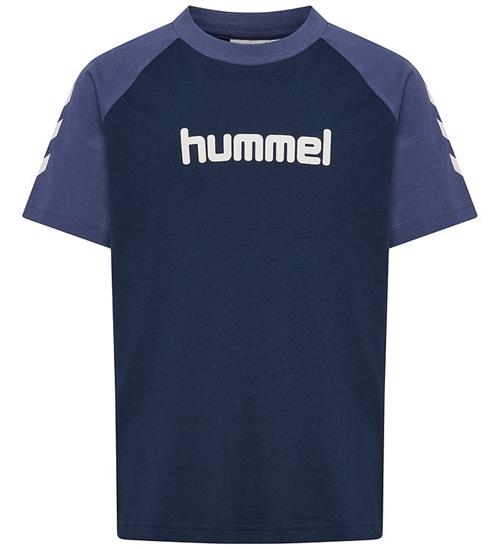 Hummel T-Shirt - hmlJR LOGO - Dress Blues/Blue Indigo