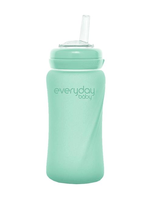 Everyday Baby | Glass Straw Bottle Healthy + Mint Green | 240 ml