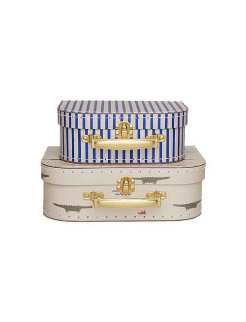 OYOY MINI | Mini Suitcase Crocodile & Stripe - Set Of 2 | ONE SIZE x 25.5
