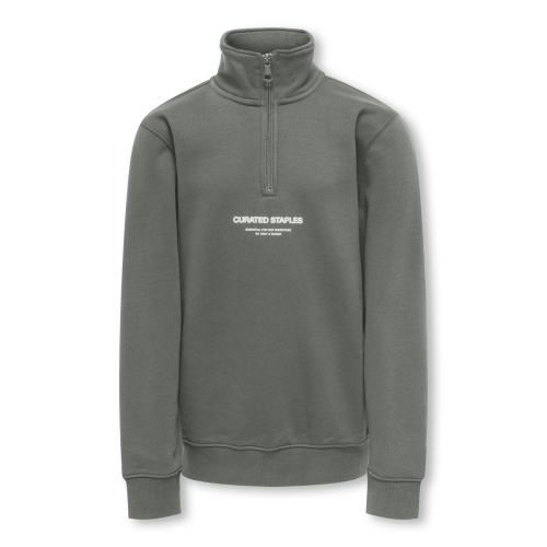 ONLY & SONS Sweatshirt Half Zip Curated Castor Gray