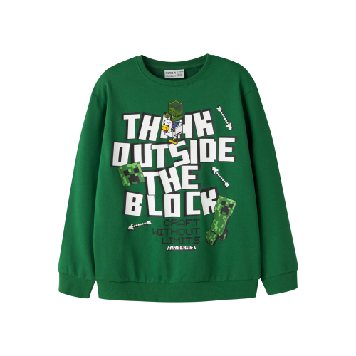 NAME IT Sweatshirt Jacks Minecraft Verdant Green