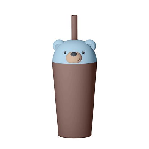 Asobu Bestie Sippy Isoleret Krus Med Sugerør Bear  White-Onesize  Hvid  One Size 3+ Years Drenge, Piger