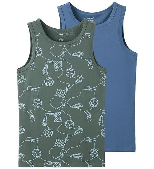Name It Undertrøje - NkmTank - 2-pak - Urban Chic/Vintage Indigo
