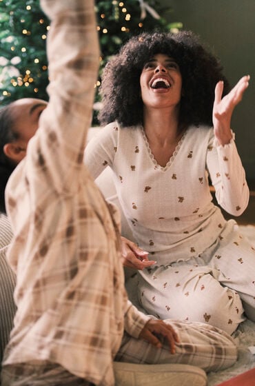 Hunkemöller Pyjamastop Pointelle Hvid
