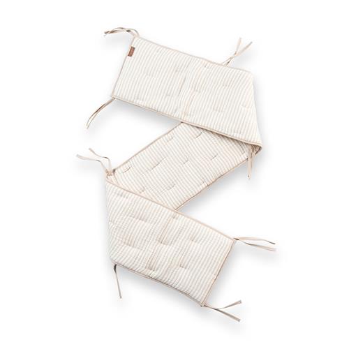 Quax Spjælbeskyttelse I Musselin Stripes  Stripe Beige White  One Size  Beige  One Size  Drenge, Piger