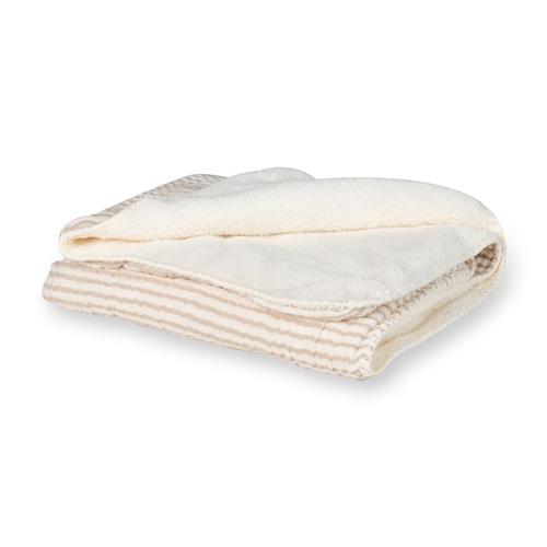 Quax Newborn Teddy-fleece-tæppe Stripe Beige White  Stripe Beige White  One Size  Beige  One Size  Drenge, Piger