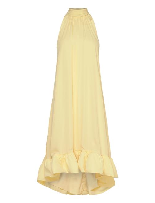 Malina | Sabrina Halterneck Ruffled Midi Dress | XXS