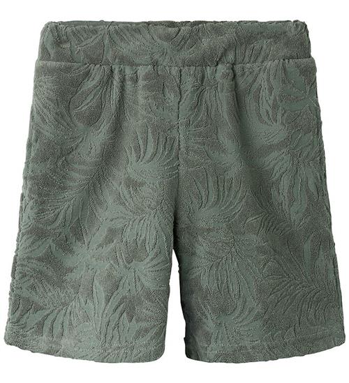 Name It Shorts - Frotté - NkmFay - Castor Gray m. Mønster