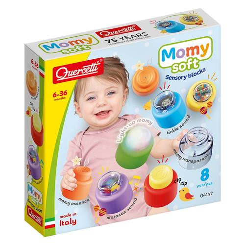 Quercetti Momy Soft Sensory Aktivitetsblokke Multi  Multi-OS  Blå  One Size 6+ Months Drenge, Piger
