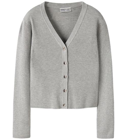 Name it Cardigan - NkfLarenlise - Strik - Light Grey Melange