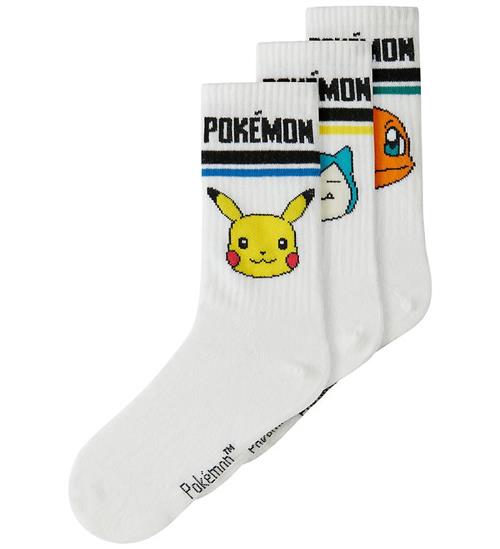 Name It Strømper - 3-pak - Pokemon - NkmJefford - Bright White/3
